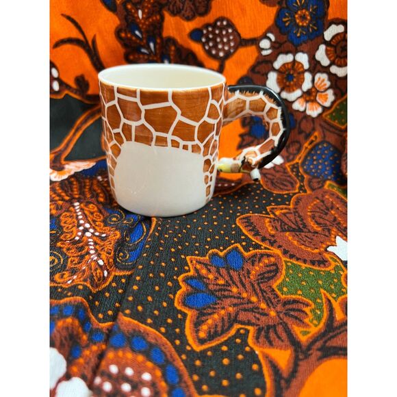 Safari Animal Zebra Giraffe 4 Piece Espresso Cups and Saucers Set - Picture 8 of 9